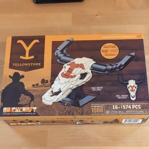 Brickcraft , Yellowstone 1886,Steer Skull Building Set,New In Box.